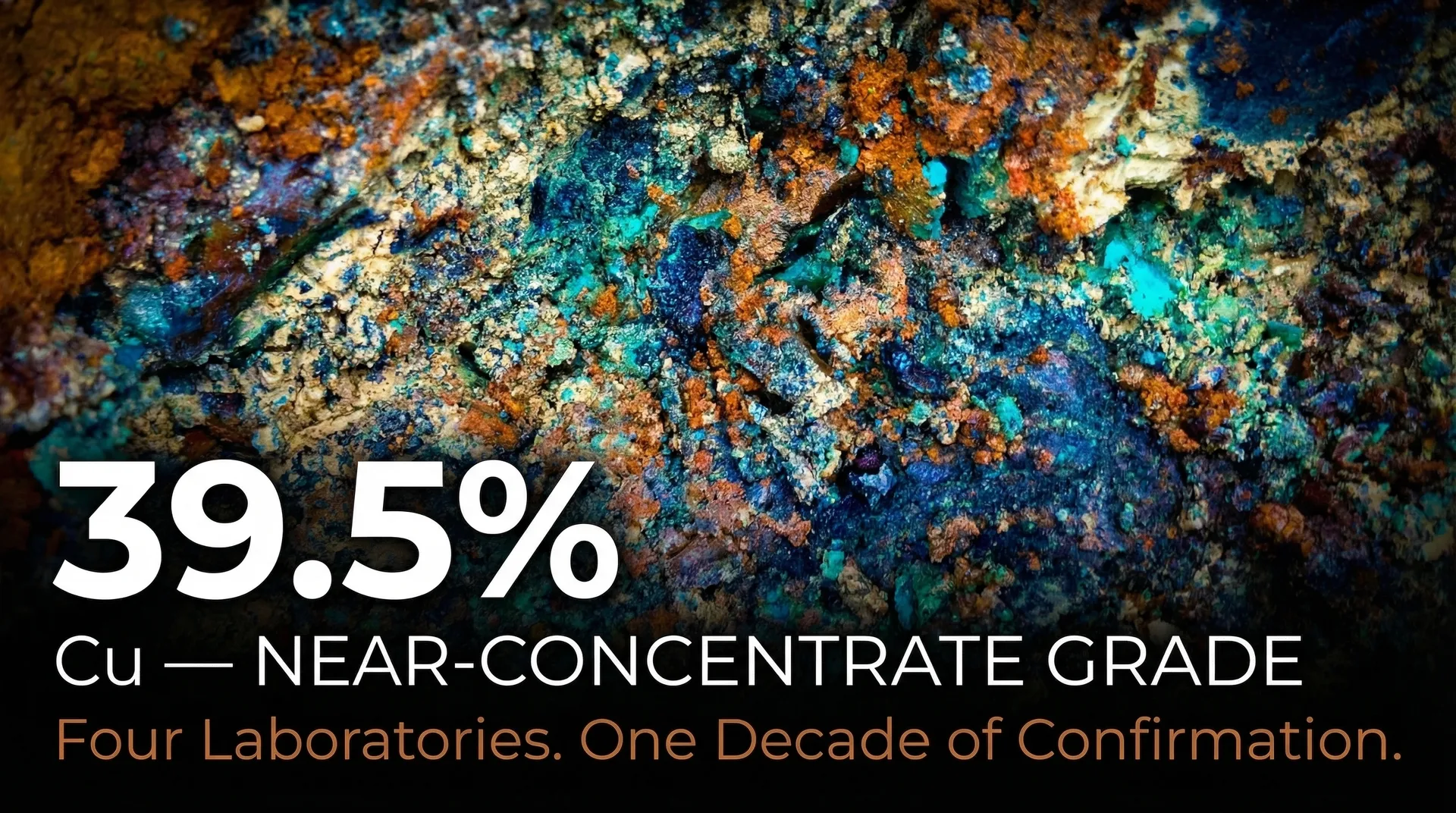 Copper — 39.5% Cu, Near-Concentrate Grade