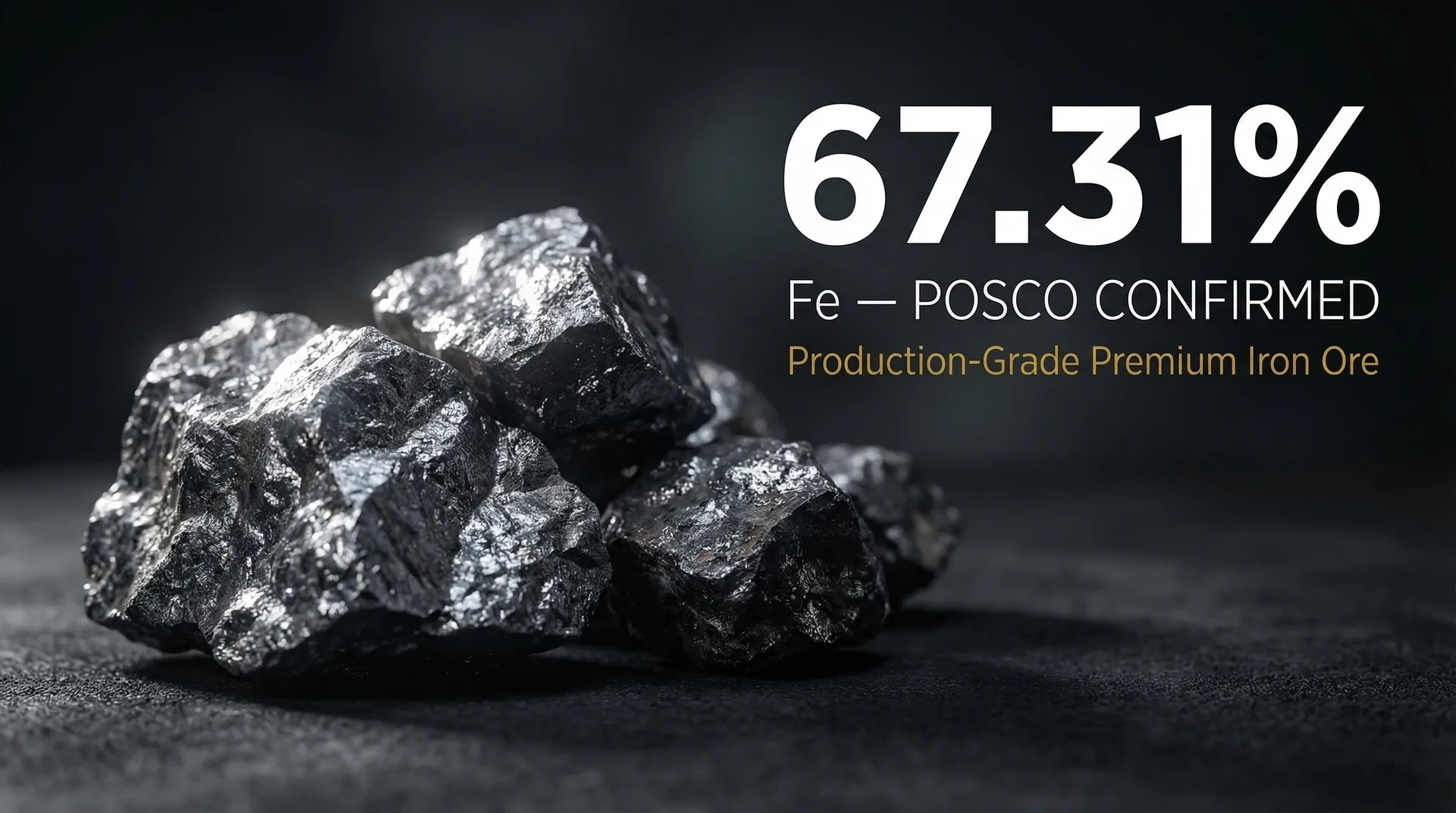 Iron Ore — 67.31% Fe, POSCO Confirmed